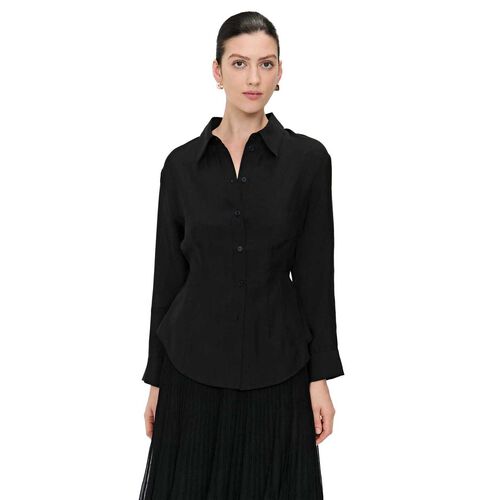 Veronika Maine Washer Voile Keyhole Back Shirt